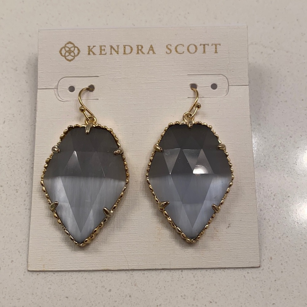 Kendra Scott Grey Stone Earrings